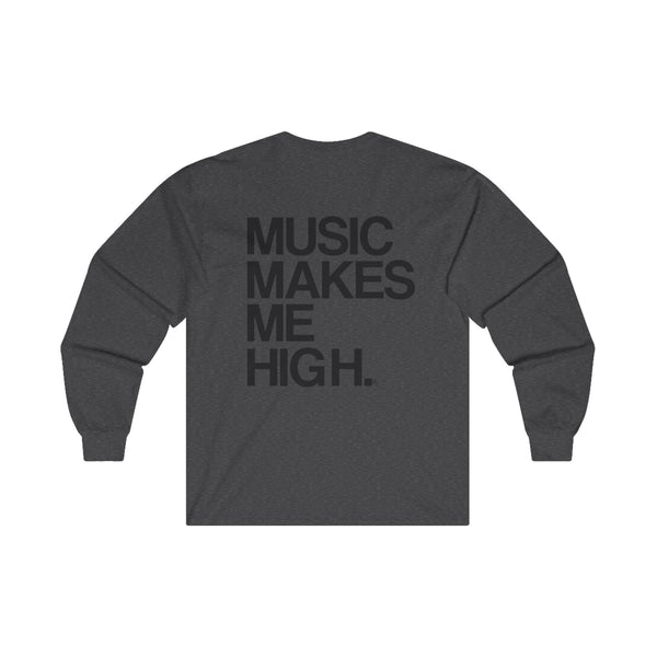 MMMH Unisex Long Sleeve Tee: Dark Heather | Black