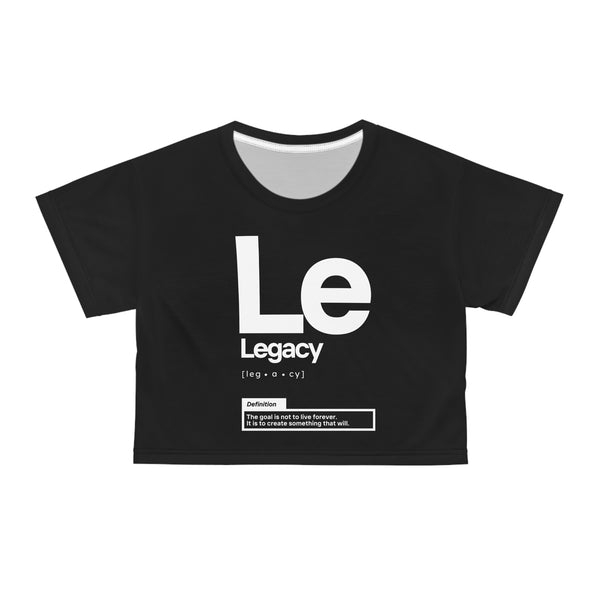 NOVL Cropped Top: Legacy Black | White