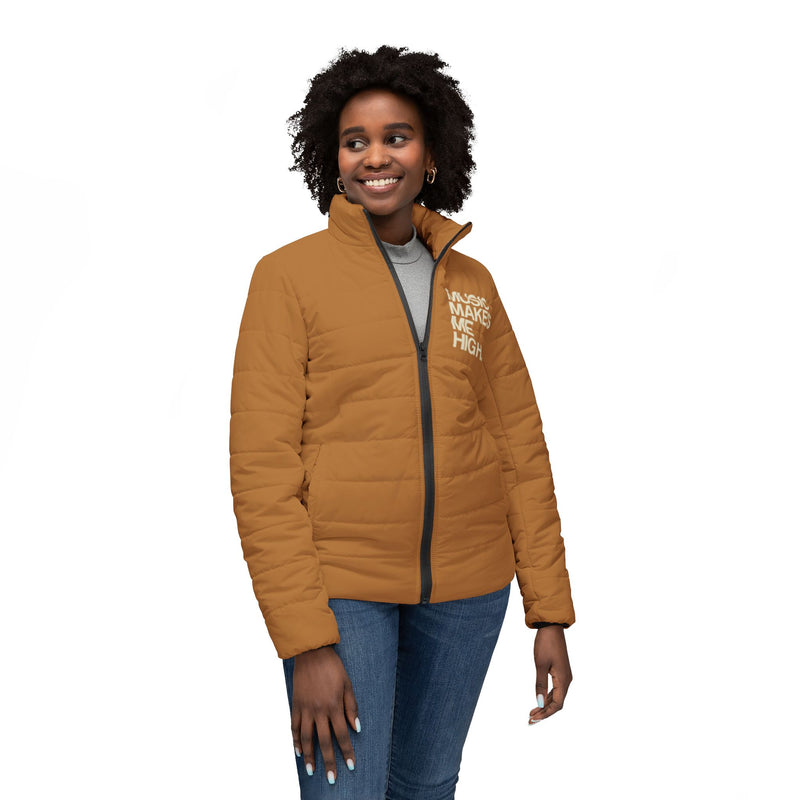 MMMH Women’s Puffer Jacket: Light Brown | Beige