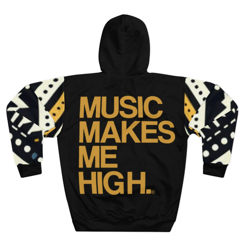 MMMH Unisex Hoodie: Black Abstract/Black | Gold