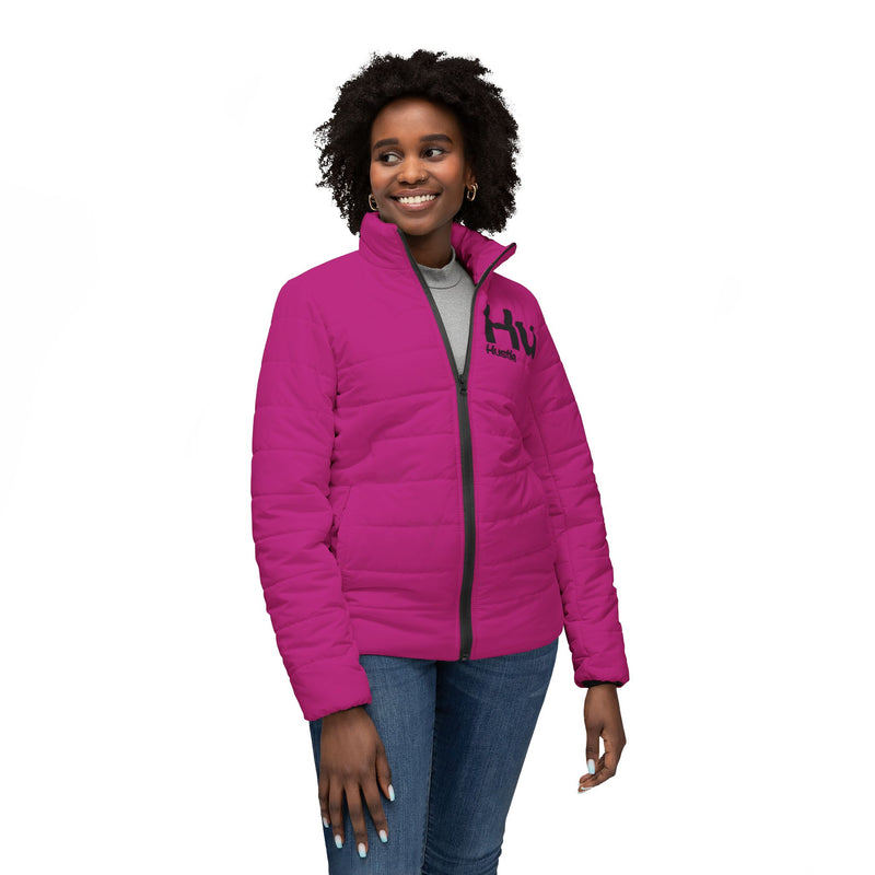 NOVL Women’s Puffer Jacket: Hustle Black | Pink