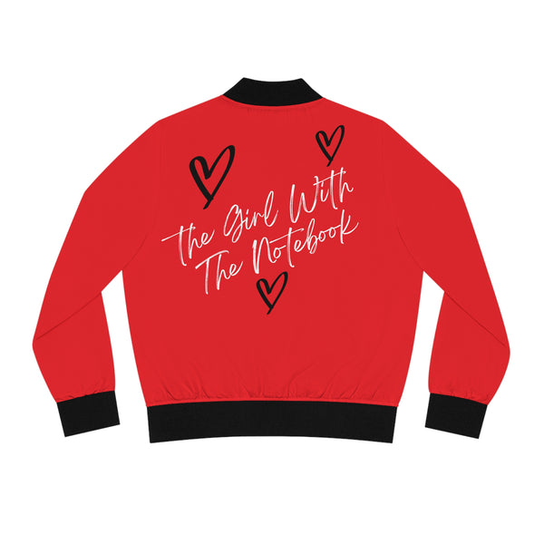 TGWTN Women's Bomber Jacket: Black/White | Red