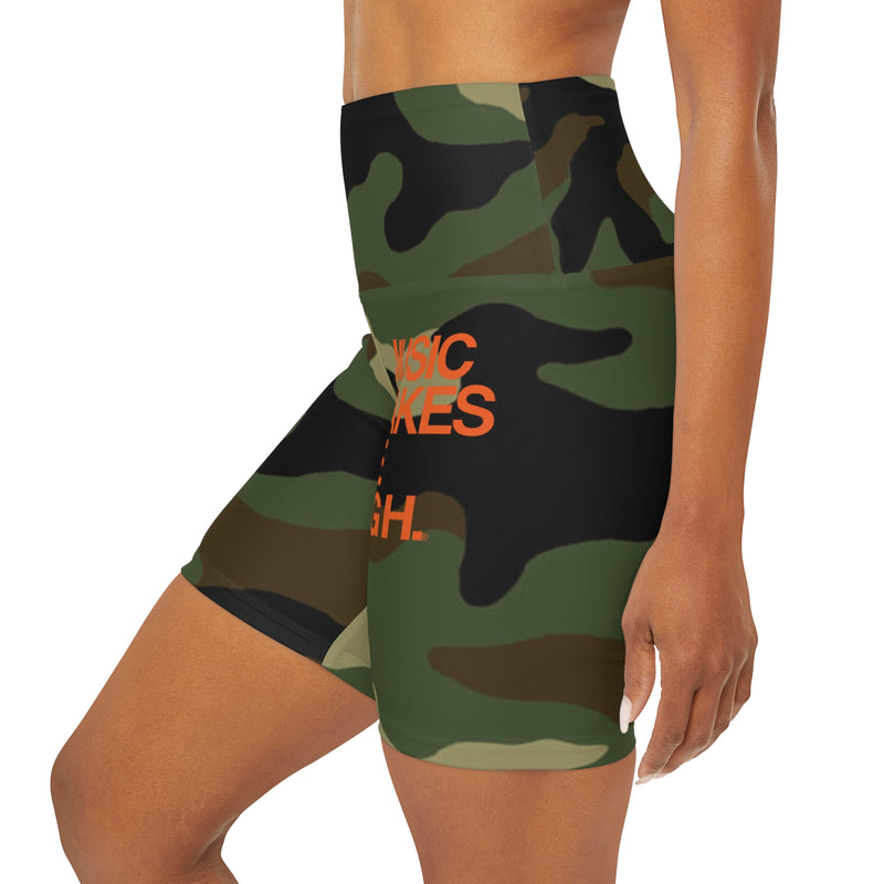 MMMH Yoga Shorts: Camo | Orange