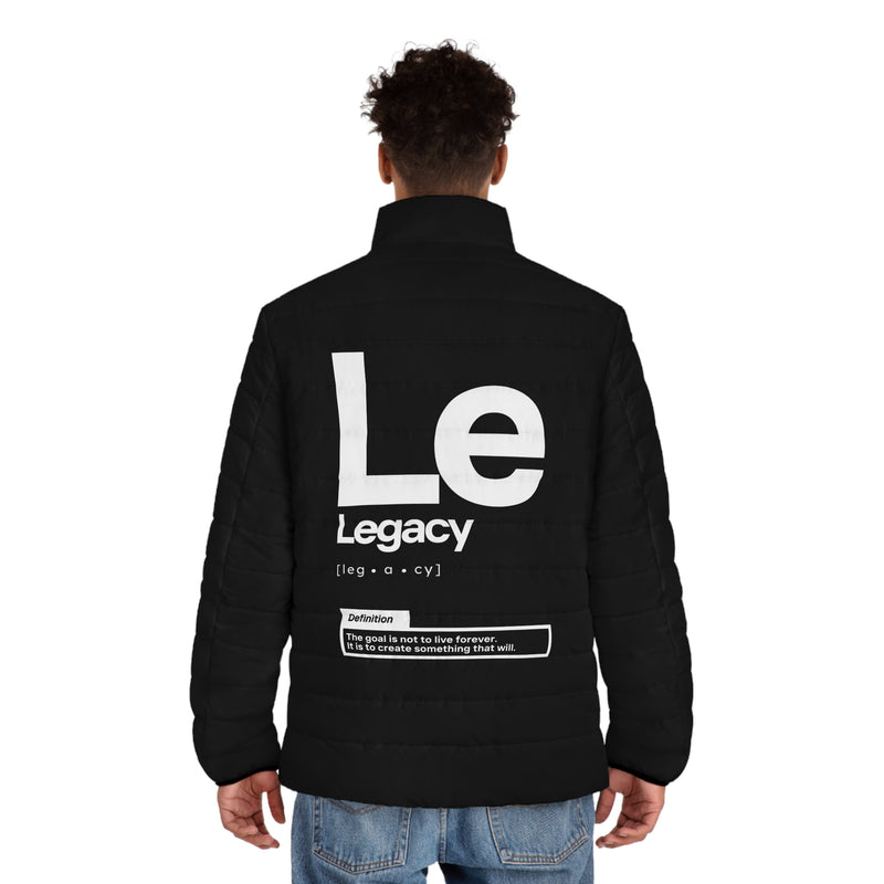 NOVL Men's Puffer Jacket: Legacy Black | White