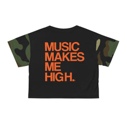 MMMH Cropped Top: Camo/Black | Orange