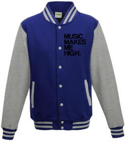 MMMH Unisex Letterman Jacket: Royal/Gray | Black