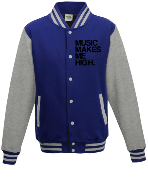 MMMH Unisex Letterman Jacket: Royal/Gray | Black