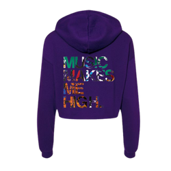 MMMH Cropped Hoodie: Purple | Graffiti