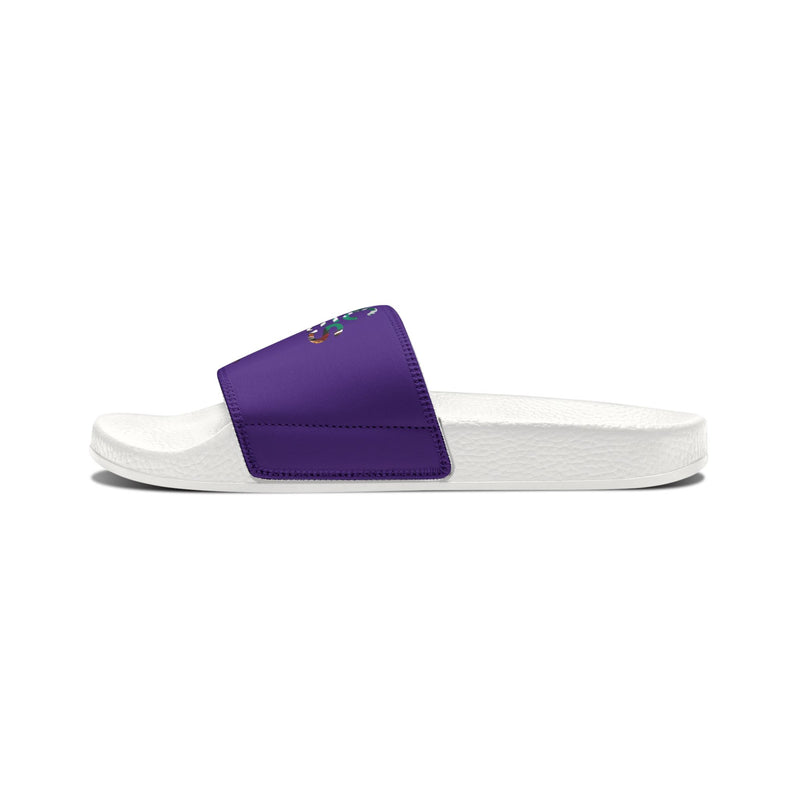 MMMH Unisex Slides: Purple/White | Graffiti