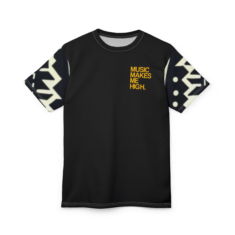 MMMH Unisex T-Shirt: Black Abstract/Black | Yellow