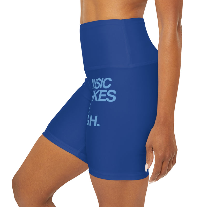 MMMH Yoga Shorts: Blue | Light Blue