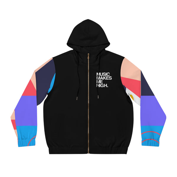 MMMH Unisex Zip Hoodie: Rene/Black | White