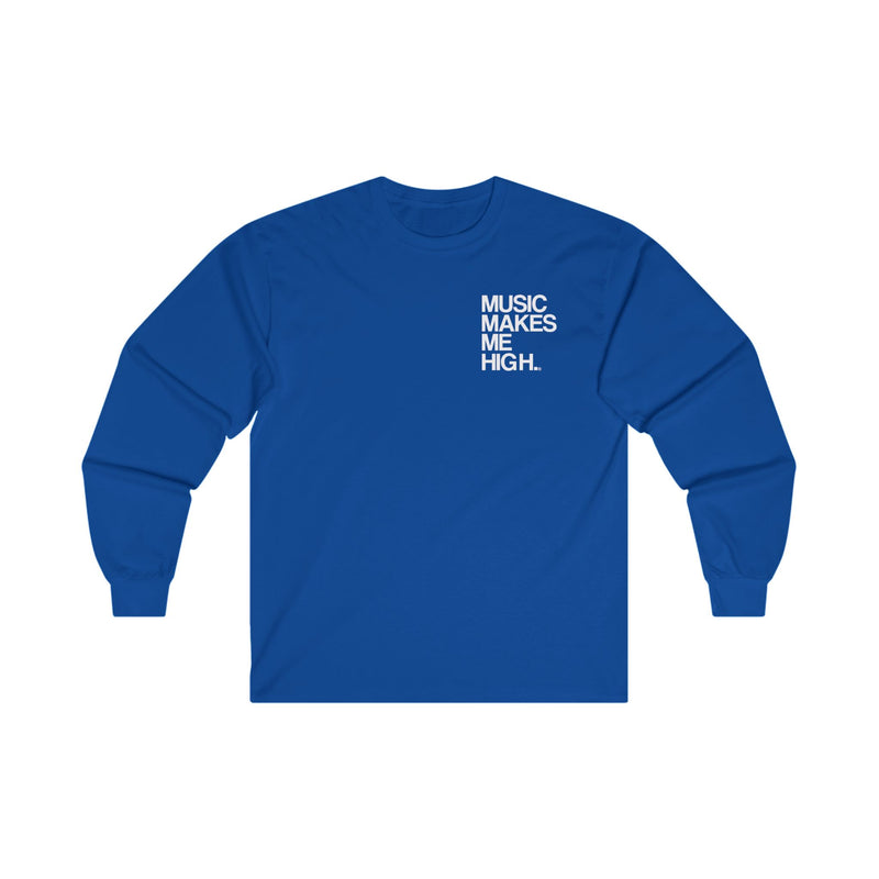 MMMH Unisex Long Sleeve Tee: Royal | White Lettering