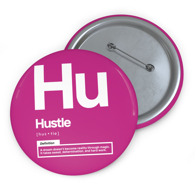 NOVL Round Pin: Hustle White | Pink