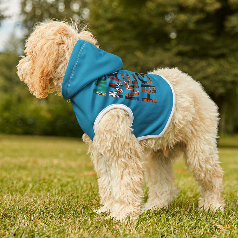 MMMH Pet Hoodie: Turquoise | Graffiti