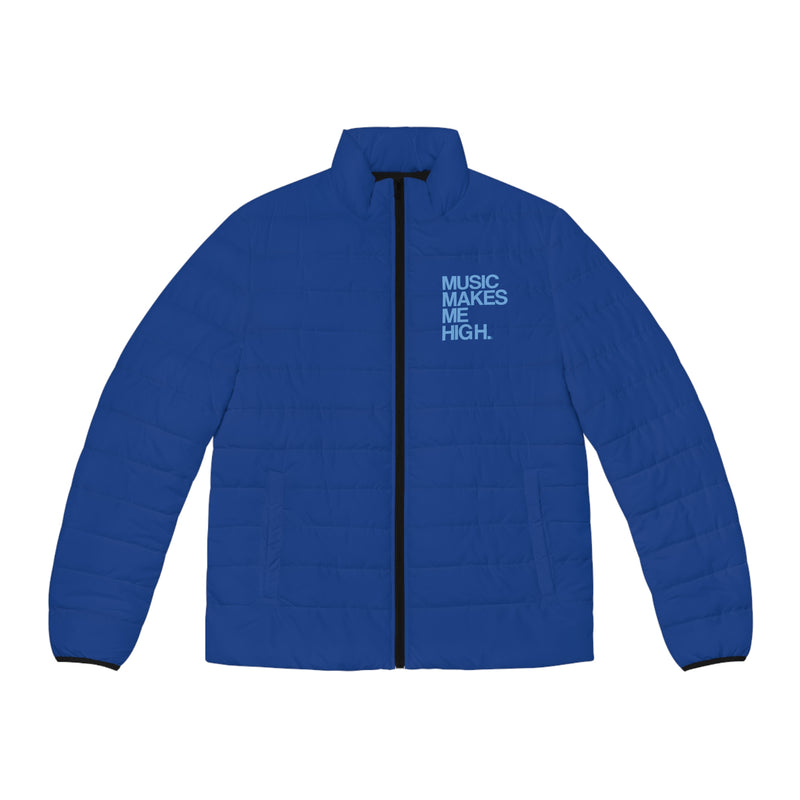 MMMH Men's Puffer Jacket: Dark Blue | Light Blue