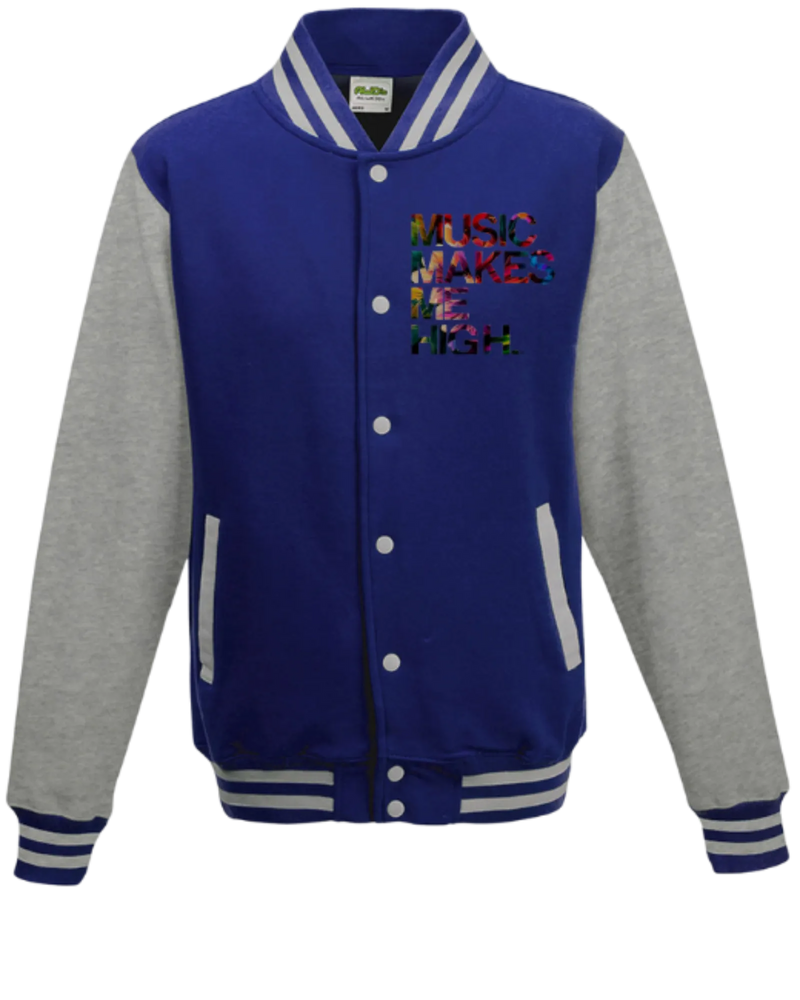 MMMH Unisex Letterman Jacket: Royal/Gray | Floral