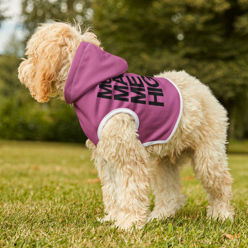 MMMH Pet Hoodie: Light Pink | Black