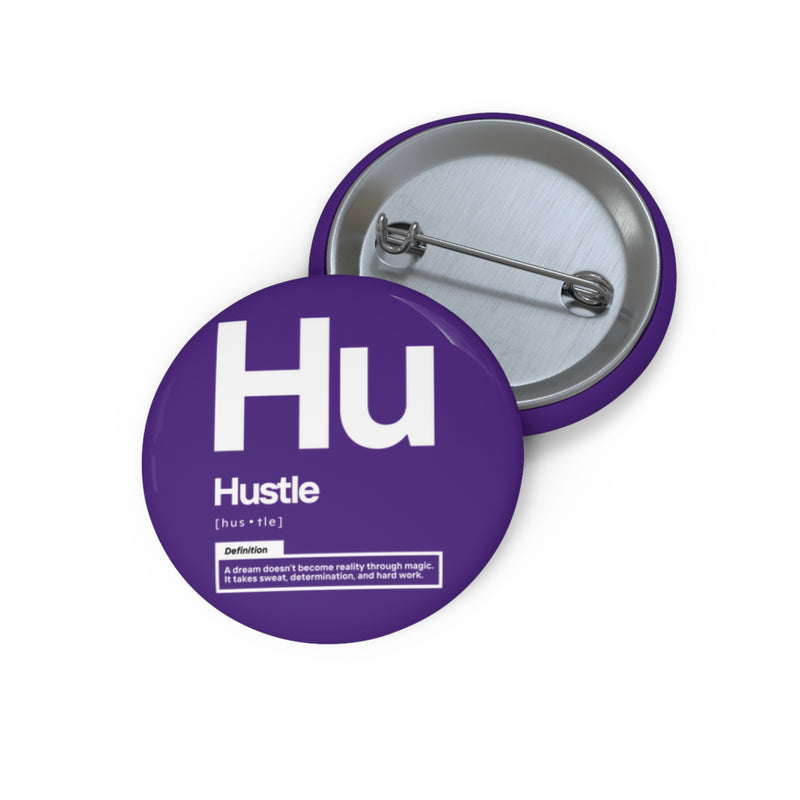 NOVL Round Pin: Hustle White | Purple