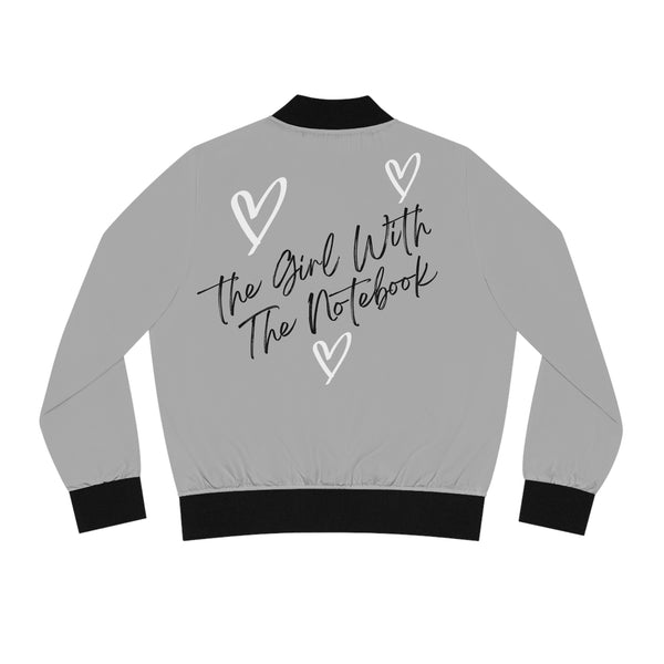 TGWTN Women's Bomber Jacket: White/Black | Grey