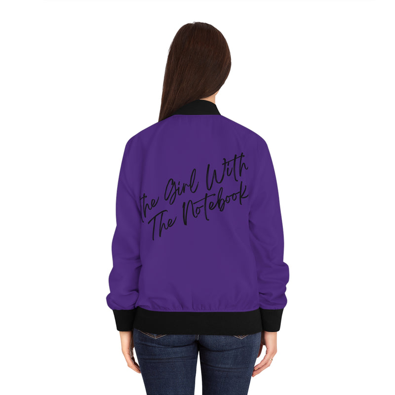 TGWTN Women's Bomber Jacket: Black | Purple