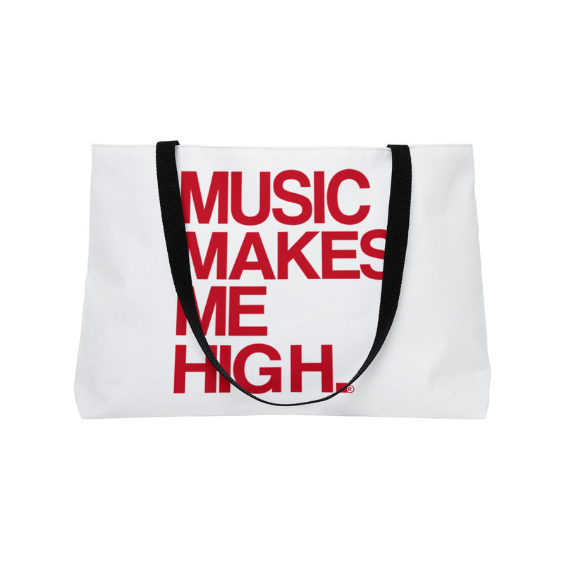 MMMH Weekender Bag (Black Handle): White | Red