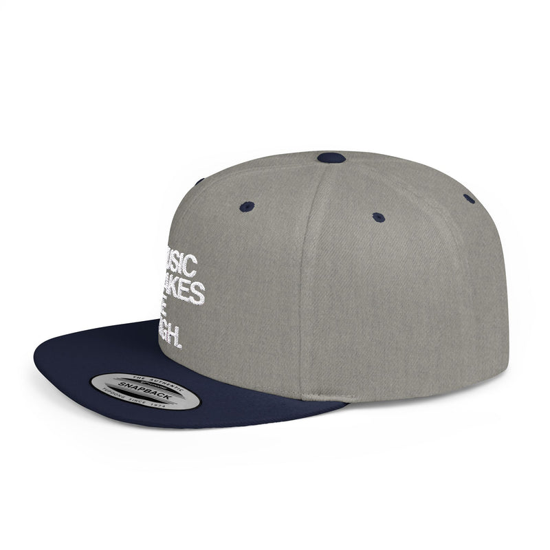 MMMH Classic Snapback: Grey | Blue_White Lettering