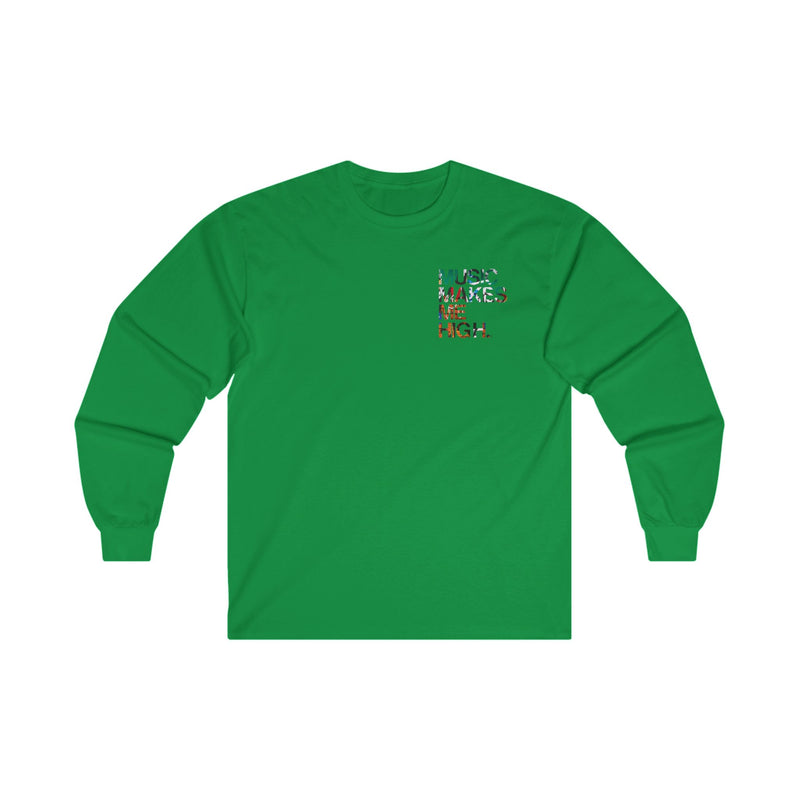 MMMH Unisex Long Sleeve Tee: Irish Green | Graffiti