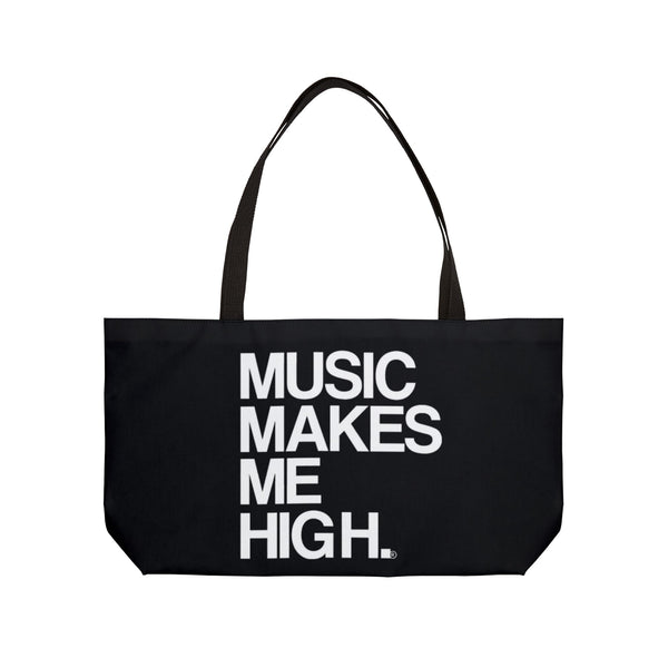 MMMH Weekender Bag (Black Handle): Black | White