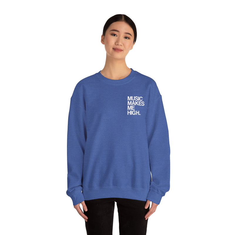 MMMH Unisex Sweatshirt: Heather Sport Royal | White