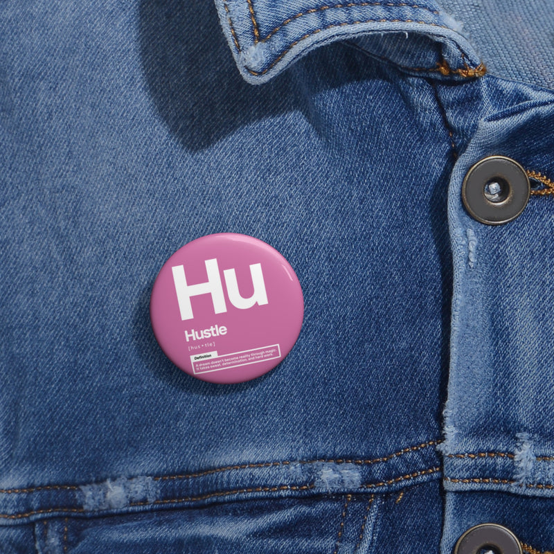 NOVL Round Pin: Hustle White | Light Pink