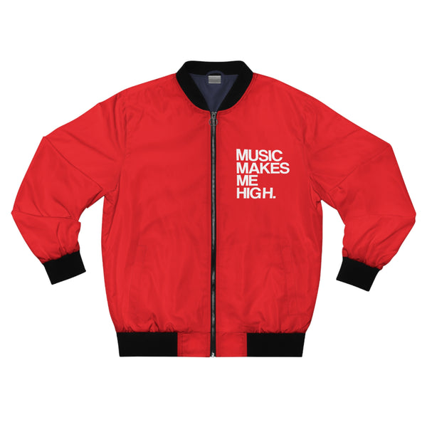 MMMH Unisex Bomber Jacket: Red | White