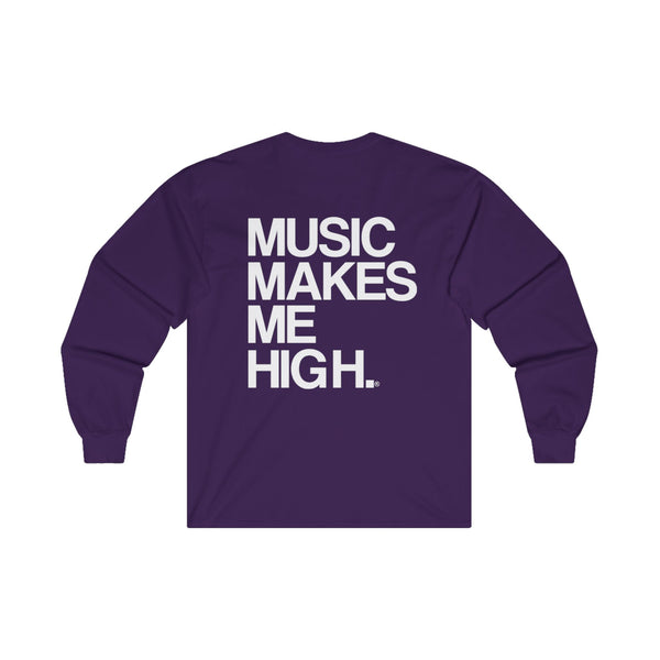 MMMH Unisex Long Sleeve Tee: Purple | White Lettering