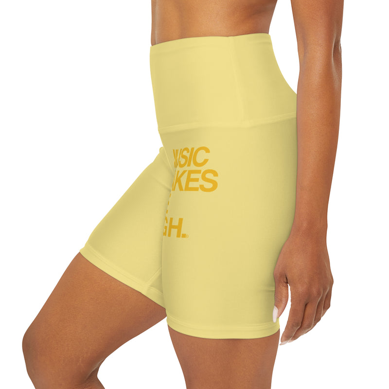 MMMH Yoga Shorts: Light Yellow | Yellow