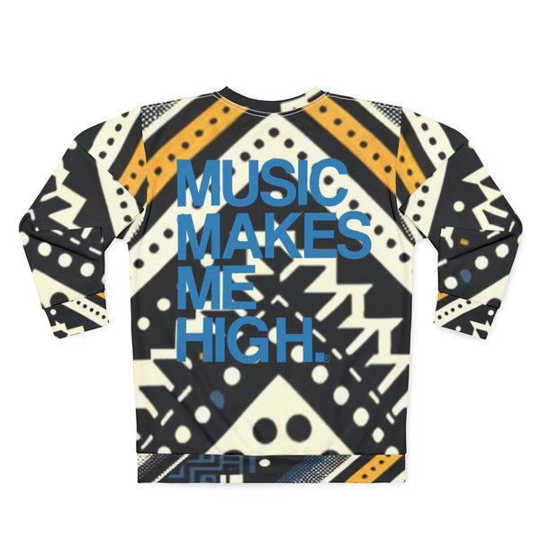 MMMH Unisex Sweatshirt: Black Abstract | Blue