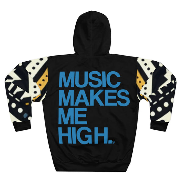 MMMH Unisex Hoodie: Black Abstract/Black | Blue