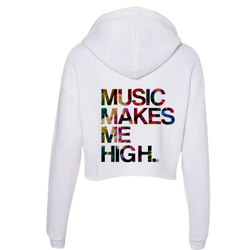 MMMH Cropped Hoodie: White | Floral