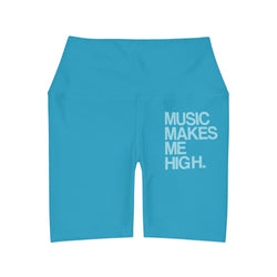 MMMH Yoga Shorts: Turquoise | Light Turquoise