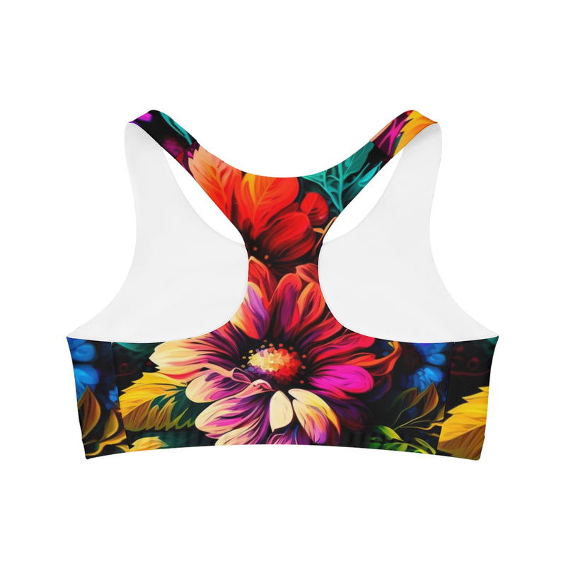 MMMH Sports Bra: Floral | White