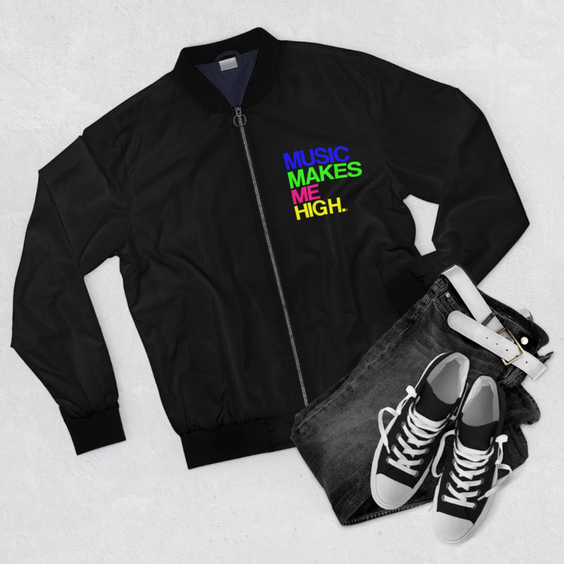 MMMH Unisex Bomber Jacket: Black | Neon