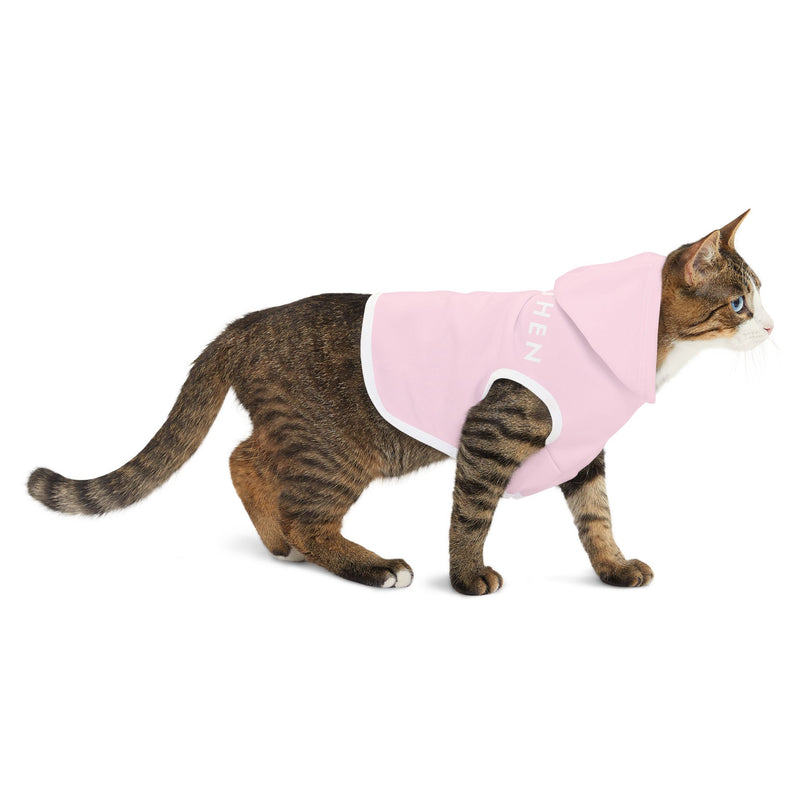 IJTT Pet Hoodie: AT Slash White | Light Pink