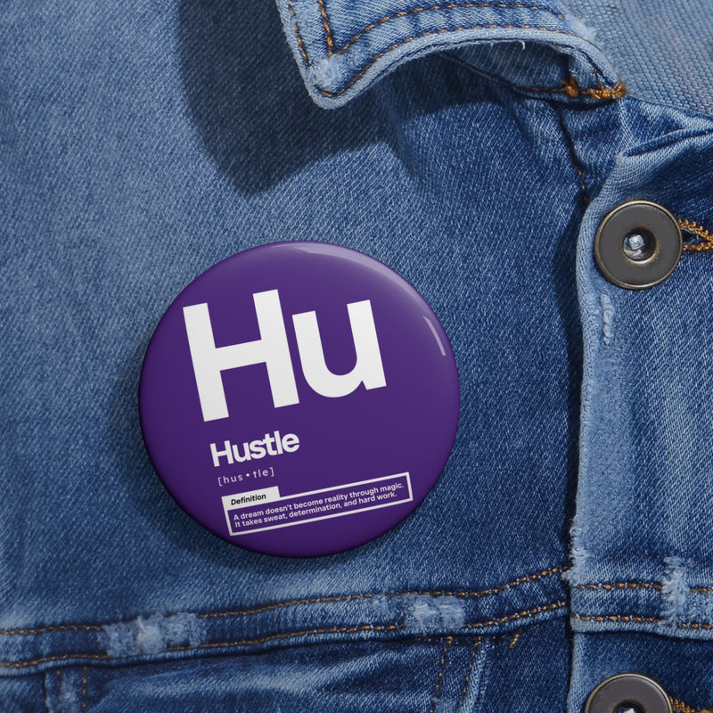 NOVL Round Pin: Hustle White | Purple