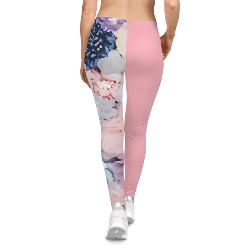 MMMH Leggings: Flowers/Light Pink | Light Pink