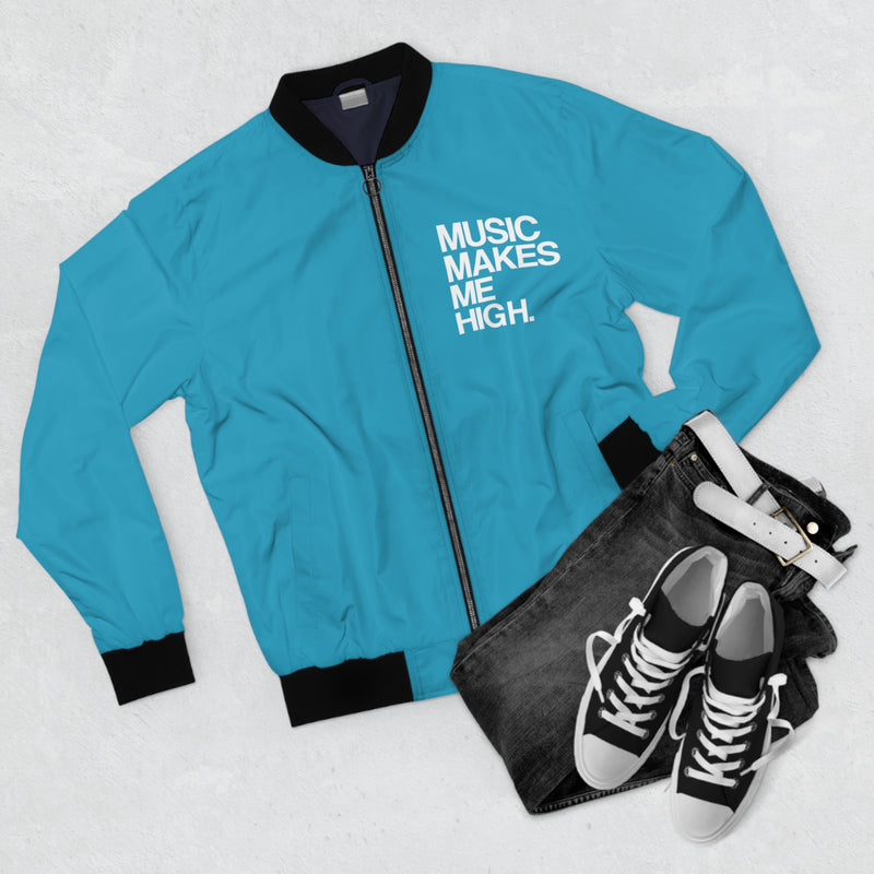 MMMH Bomber Jacket: Turquoise | White Lettering