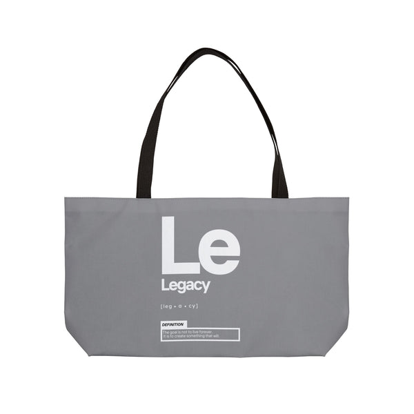 NOVL Weekender Bag (Black Handle): Legacy Grey | White