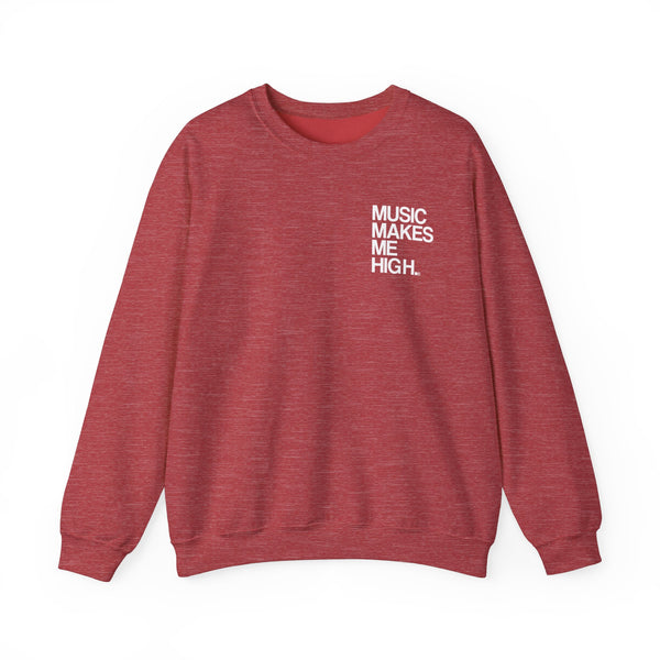 MMMH Unisex Sweatshirt: Heather Sport Scarlet Red | White Lettering