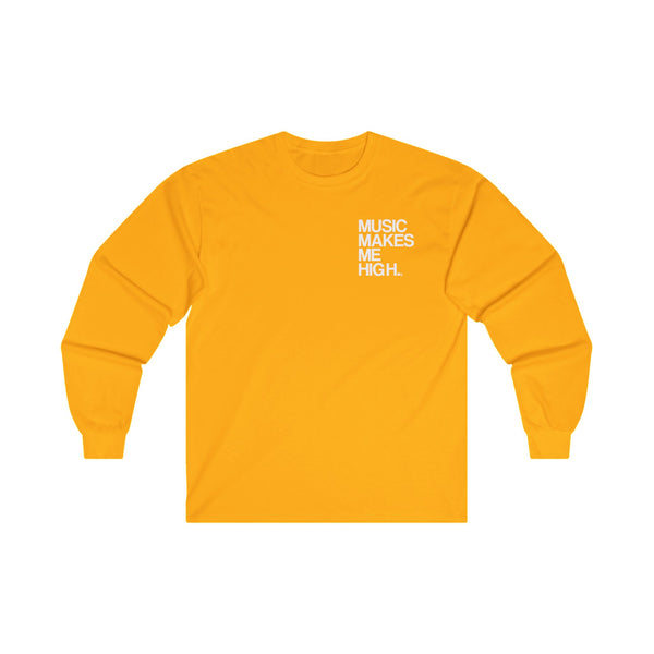 MMMH Unisex Long Sleeve Tee: Gold | White Lettering