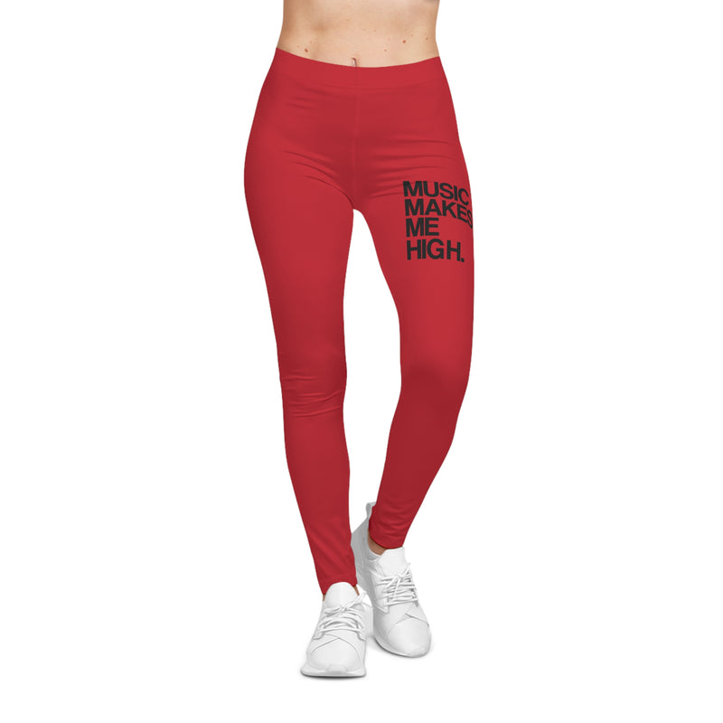 MMMH Leggings: Dark Red | Black