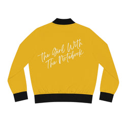 TGWTN Women's Bomber Jacket: White | Yellow