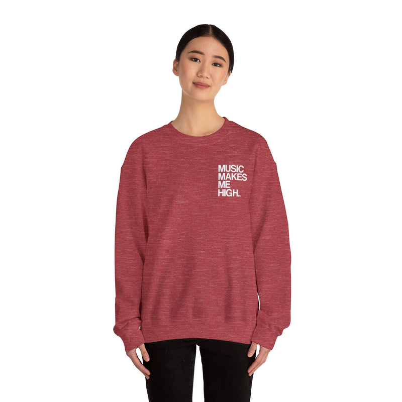 MMMH Unisex Sweatshirt: Heather Sport Scarlet Red | White Lettering